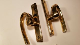 Vintage Obsolete Andersen Brass French Curl Gliding Patio Door Handle