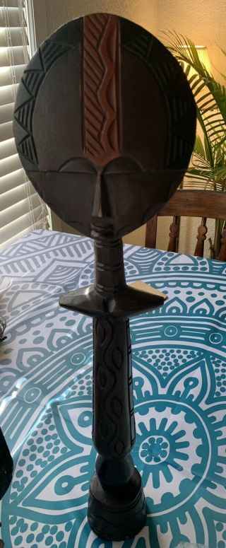 Hand Crafted Tiki/african Wood Carving Statue