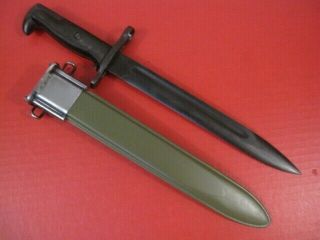 Post - Wwii Us Army M1 Bayonet W/m7 Scabbard - Marked: Np For M1 Garand Rifle Xlnt