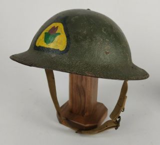 Ww2 Wwii Era British Army Painted Insignia Brodie Steel Helmet Stamped D/03