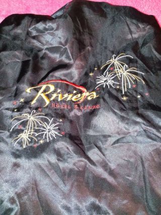 Vintage 1980s Riviera Hotel And Casino Las Vegas Satin Jacket Xlarge
