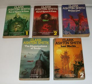 Clark Ashton Smith - 5 Vintage Panther Paperbacks - Out Of Space Time 1 & 2