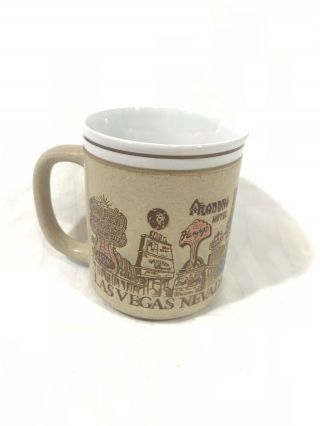 Vintage Las Vegas Casinos Hotel Coffee Tea Cup Mug Sands Dunes Flamingo Sahara