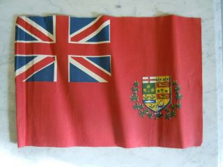 Antique British Empire Canada Flag Union Jack Flag 14 1/2” X 9 3/4” Vintage Old