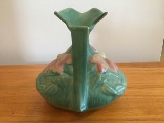 Vintage Roseville Pottery Clematis Green Ewer Vase/pitcher 16 - 6” 2