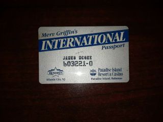 Merv Griffin,  Resorts International Casino Atlantic City Players Card