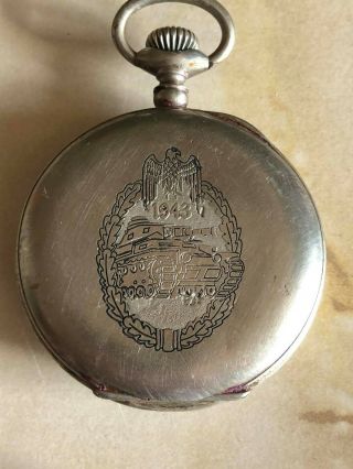 Ww2 Wwii German 9th Panzer Division Officers Award Pocket Watch
