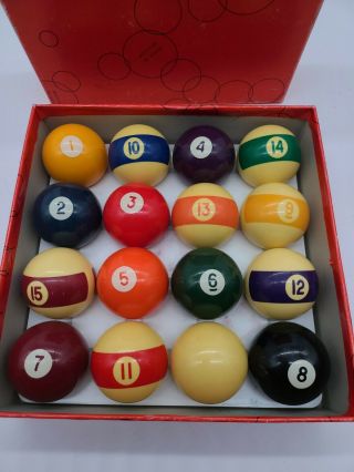 Vintage Arasmith Belgian Billiard Pool Balls 2 1/4 