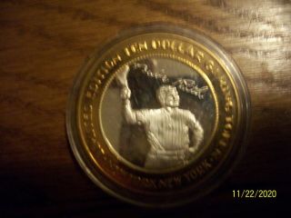 York York Limited Edition $10 Gaming Token Babe Ruth.  999 Silver 1ounce