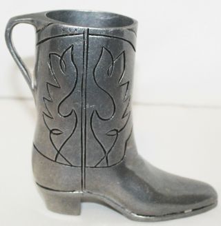 Rwp Wilton Armetale Pewter Cowboy Boot Mug/ Stein