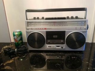 Vintage Montgomery Ward Airline Stereo Radio Cassette Player Recorder Boombox