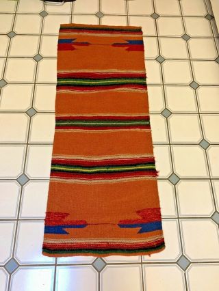 Antique Native American Navajo Hand Woven Wool Area Rug Runner