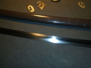 Japanese WWll Army officer ' s sword in mountings hand forged 