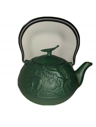 Teavana,  Japanese,  Green Cast Iron,  Year Of The Monkey Teapot