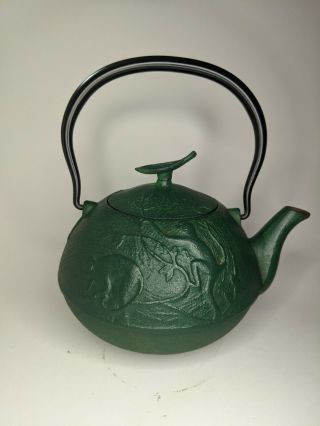 Teavana,  Japanese,  Green Cast Iron,  Year Of The Monkey Teapot 2