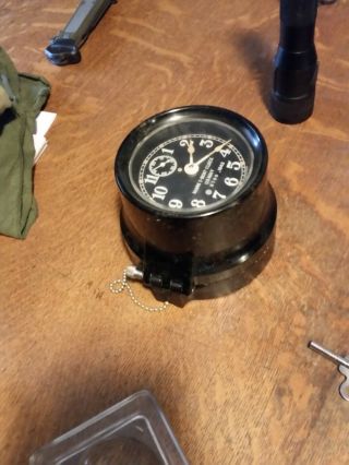 WWII 1942 Seth Thomas US Navy Mark I Boat Clock 2