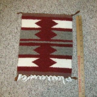 Old Pattern Navajo Blanket - Wall Sample,  12 " X 9 "