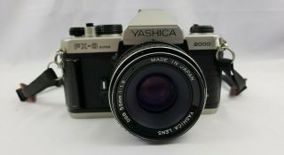 Vtg Silver Yashica Fx - 3 2000 35mm Japan Slr Film Camera 50mm Lens Parts