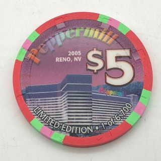 Peppermill Casino 2005 Reno Nv $5 Casino Chip Limited Edition Hot August Nights