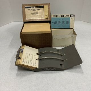 Vintage Zephyr American Rolodex V File Jr.  Model V535 - J Metal W/ Extra Cards