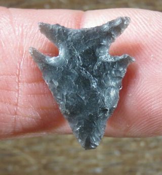 Fine Obsidian Elko Eared Point Found Near The Dalles Oregon X Fred Van Ronk Mus.