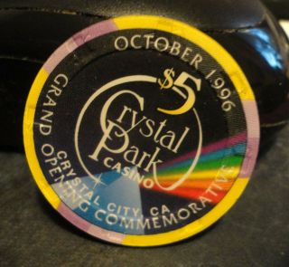 Crystal Park Casino Compton,  Ca $5 Year Of The Horse 1996 Chip