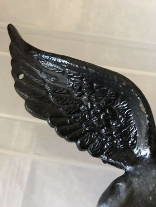 Cast Iron Eagle Plaque Home Decor Wall Hanging 9 1/2” Wing Spread 3