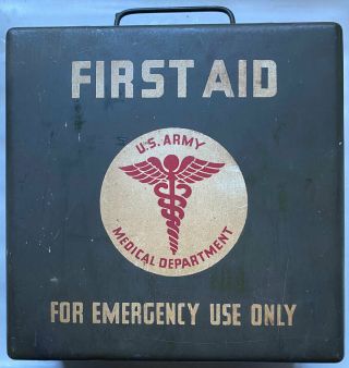 Ww2 Era First Aid Us Army Medical Emergency Field Kit Plus 2 Shells From 1943