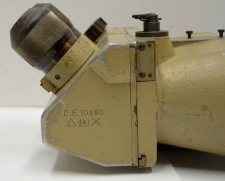 WWII D.  F.  10X80 dkl Schneider Kreuznach FLAK Binoculars German Partially Cleaned 3