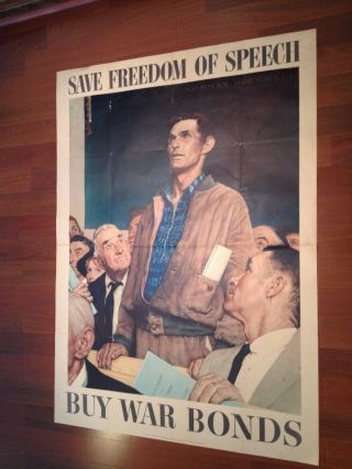 Wwii 1943 Save Freedom Of Speech  Norman Rockwell Us Gov.