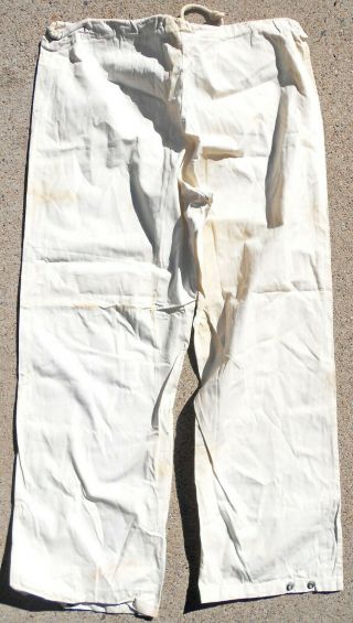 Exc,  Orig 1941 Pattern Us Army Ww2 White Ski Camo Trousers Dated 4/10/43