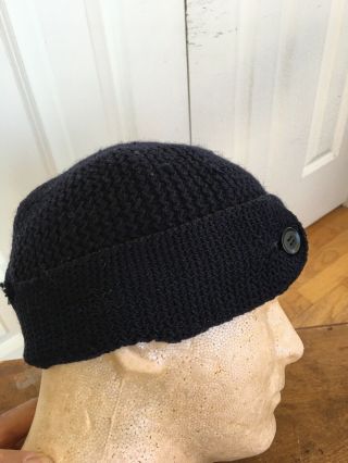 WWI WWII US Navy USN Wool Knit Hat Watch Cap Private Purchase Rare 3