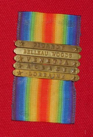 Vintage Bars For Ww1 Victory Medal - 5 Unofficial Bars Marked Made In France
