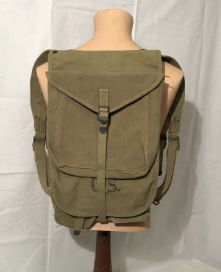 Wwii Us Army M - 1928 Haversack Dated 1942
