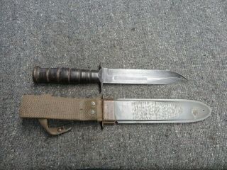 WWII US NAVY MARK 2 COMBAT UTILITY FIGHTING KNIFE - CAMILLUS,  N.  Y.  - 2