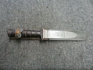 WWII US NAVY MARK 2 COMBAT UTILITY FIGHTING KNIFE - CAMILLUS,  N.  Y.  - 3