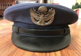 Vintage Us Civil Air Patrol United States Officer Dress Hat Blue - Good Cond.