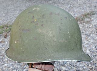 Orig.  Wwii / Ww2 U.  S.  Army M1 Helmet Vietnam Reissue Front Seam Mccord B