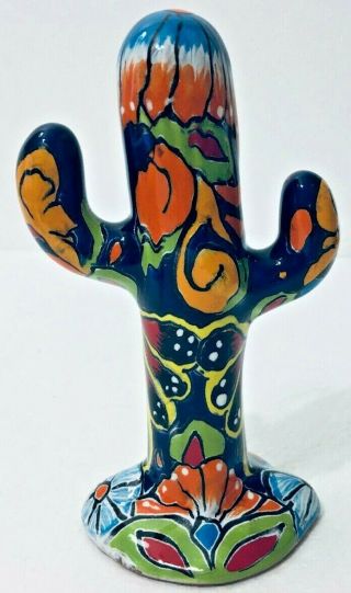 Talavera Mexican Cactus Saguaro Figure Pottery Southwest Decor 6 " Gerardo Garcia