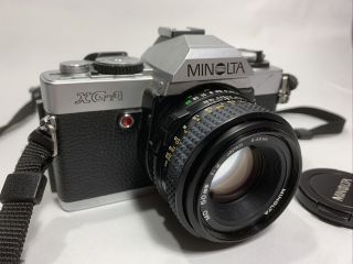 Minolta Xg - A 35mm Slr Film Camera Vintage With 50mm 1:2 Lens