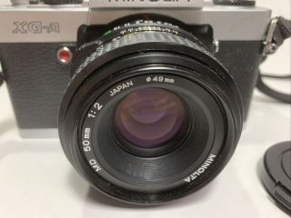 Minolta XG - A 35mm SLR Film Camera Vintage With 50mm 1:2 Lens 3
