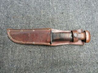 WWII US NAVY MARK 1 COMBAT FIGHTING UTILITY KNIFE - ROBESON SHUREDGE NO.  20 2