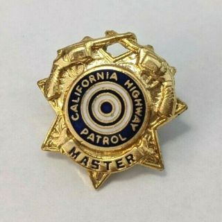 Vtg California Highway Patrol Chp Officer Master Shooting Badge Medal Pin Fp20