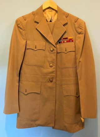 United States Us Navy World War 2 Tan Khaki Uniform Jacket Pants W/ Cap