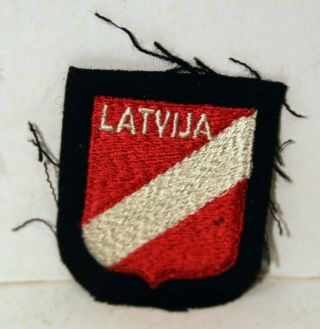 Wwii German Latvia Legionairres Foreign Volunteer Shield Patch