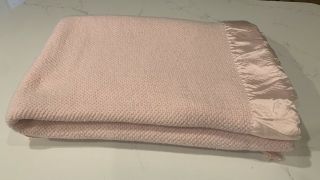 Vintage Fieldcrest Touch of Class Acrylic Thermal Blanket Twin 60x86” Pink USA 3