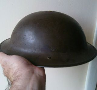 Wwii 1941 British Brodie Steel Helmet Ww2 Gsv Mark 1 Dated 1941 W Interior Liner