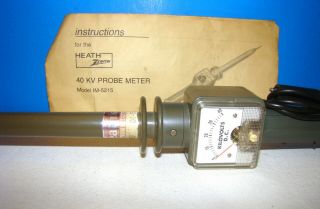 Vintage Heathkit Model IM - 5215 40KV High Voltage Probe Meter 2