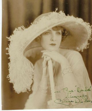 American Silent Film Actress Claire Windsor,  Autographed Vintage Studio Photo