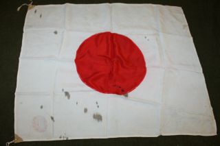 Ww2 Imperial Japanese Army Soldiers Silk Fla G,  32 " By 26 " W/stamp